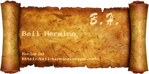 Beil Hermina névjegykártya